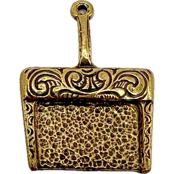 Signed Robert ZENTALL Vintage Crumb Catcher Dust Pan BROOCH Pin Costume Jewelry - Picture 1 of 6